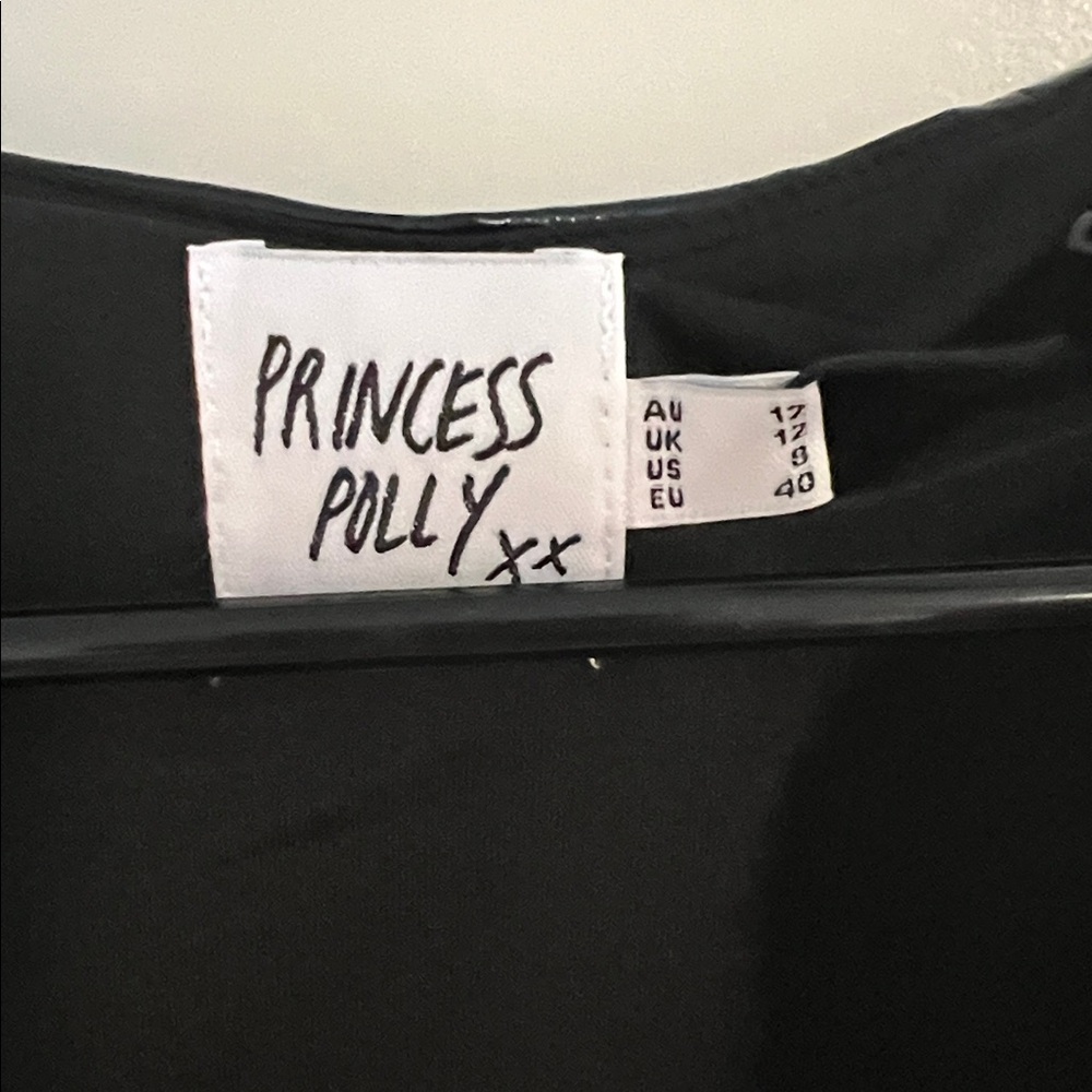 Princess Polly Bartillo Faux Leather Bodysuit Black Size 8 - Picture 2 of 5